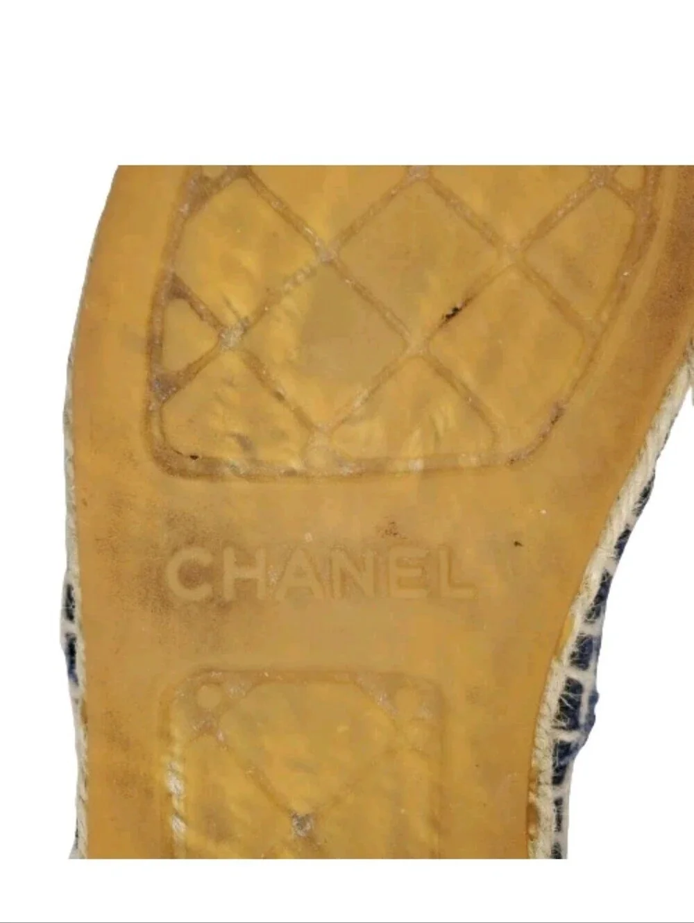 Chanel Blue Denim Interlocking CC Cap Toe Espadrilles